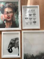 Desenio Posters met Lijst - Set van 4, Huis en Inrichting, Woonaccessoires | Schilderijen, Tekeningen en Foto's, Ophalen, Zo goed als nieuw