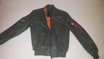 Alpha Industries MA-1 Leather Bomberjack Sage Green Small, Alpha industries, Nieuw, Ophalen of Verzenden, Groen