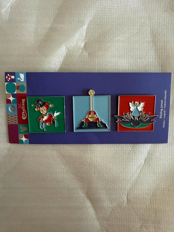 Efteling Pinset, Pardoes, Langnek, Indische Waterlelie, Verzamelen, Efteling, Nieuw, Button of Speldje, Ophalen of Verzenden