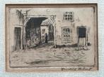 klein kunstwerk ets Hendrik de Laat steeg, Antiek en Kunst, Ophalen of Verzenden