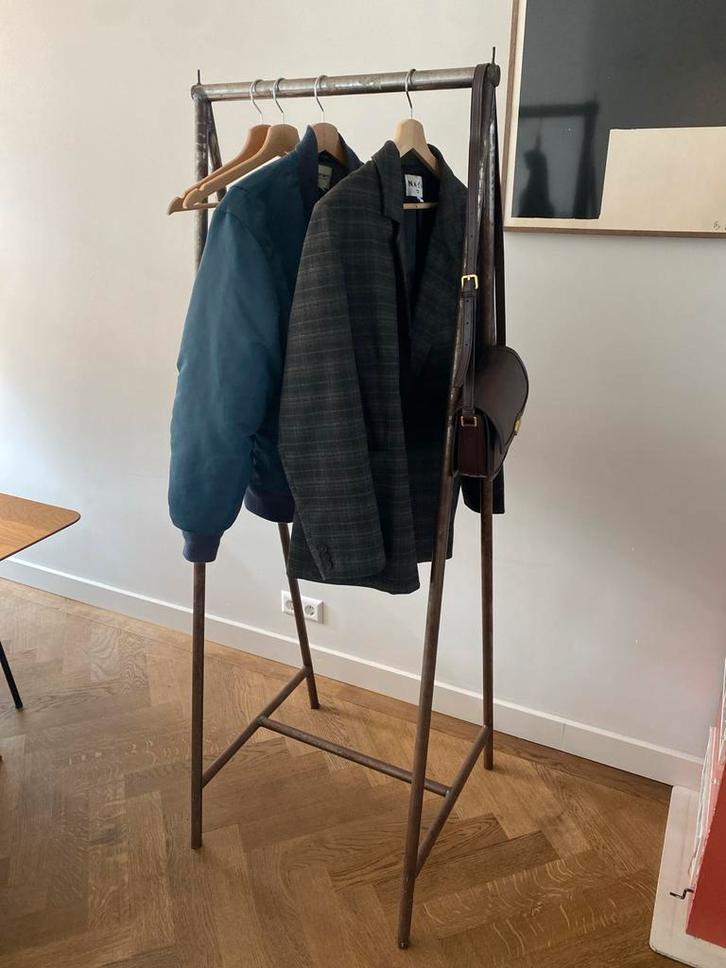 Metalen Kapstok met Roestlook, Huis en Inrichting, Woonaccessoires | Kapstokken, Gebruikt, Staande kapstok, 150 tot 200 cm, Metaal