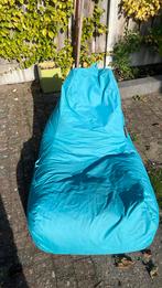 Zitzak blauw Sugarpufy, Huis en Inrichting, Zitzakken, Ophalen, Gebruikt, Blauw, Zitzak