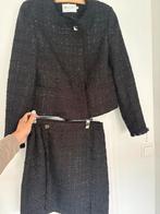 D'Auvry Tweed Set Jasje Rok Maat 36/38, Kleding | Dames, Auvry, Kostuum of Pak, Zwart, Ophalen of Verzenden
