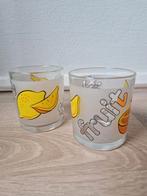 Vintage Fruit Glazen Set van 2, Ophalen of Verzenden, Gebruikt, Glas, Glas of Glazen