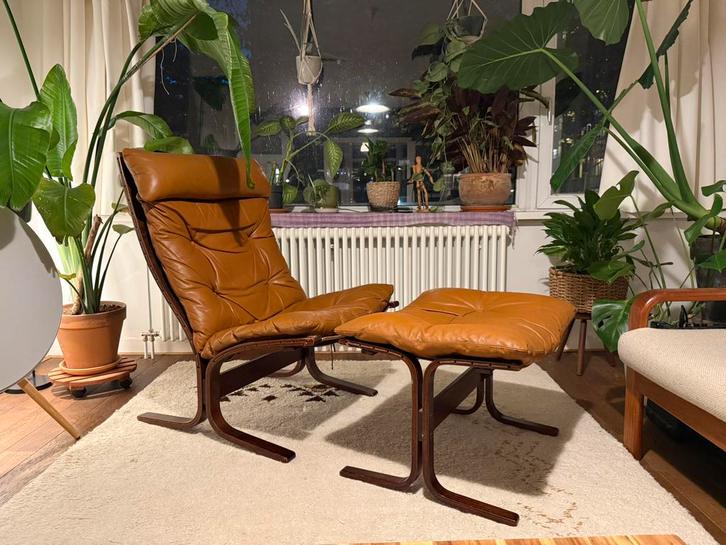 Westnofa siesta - Ingmar Relling, Huis en Inrichting, Fauteuils, Gebruikt, Hout, Leer, 50 tot 75 cm, Minder dan 75 cm, Ophalen