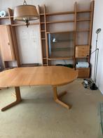 Uitschuifbare ovale eettafel, Huis en Inrichting, Tafels | Eettafels, Gebruikt, 100 tot 150 cm, Eikenhout, Ophalen of Verzenden