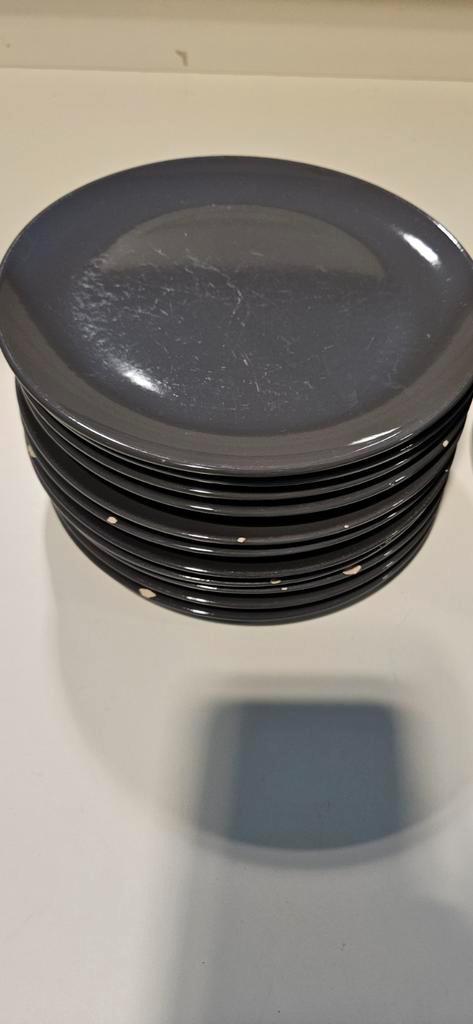 Set grijze borden, Huis en Inrichting, Keuken | Servies, Gebruikt, Bord(en), Effen, Keramiek, Ophalen