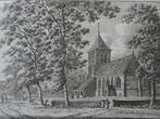 gravures dorp Biggekerke, Walcheren in Zeeland Spilman 1750, Antiek en Kunst, Kunst | Etsen en Gravures, Verzenden