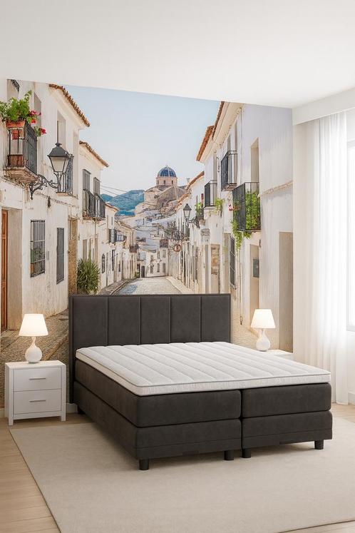 Boxspring Elektrisch 180x210 Grijs Direct leverbaar E-7197, Huis en Inrichting, Slaapkamer | Boxsprings, Nieuw, 180 cm, 210 cm