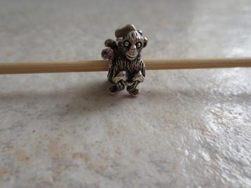Zilverkleurige aap, geschikt voor Trollbeads armband beschikbaar voor biedingen