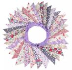 10 meter katoenen vlaggenlijn • Nieuw • Blauw, paars of roze, Ophalen of Verzenden, Nieuw, Versiering, Verjaardag