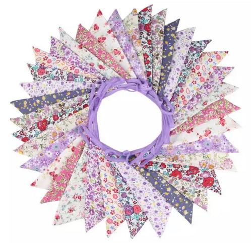 10 meter katoenen vlaggenlijn • Nieuw • Blauw, paars of roze, Hobby en Vrije tijd, Feestartikelen, Nieuw, Versiering, Verjaardag
