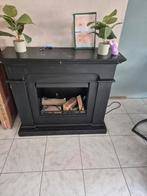 sfeerschouw zwart met houtblokken, Huis en Inrichting, Haarden, Ophalen, Gebruikt, Vrijstaande haard, Gelhaard