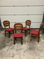 Massief eiken stoelen brutalist robuust houten stoel, Gebruikt, Ophalen of Verzenden, Bruin
