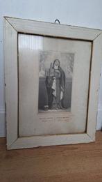 Antieke prent van Heilige  Hedwig, zie foto's, Antiek en Kunst, Ophalen of Verzenden