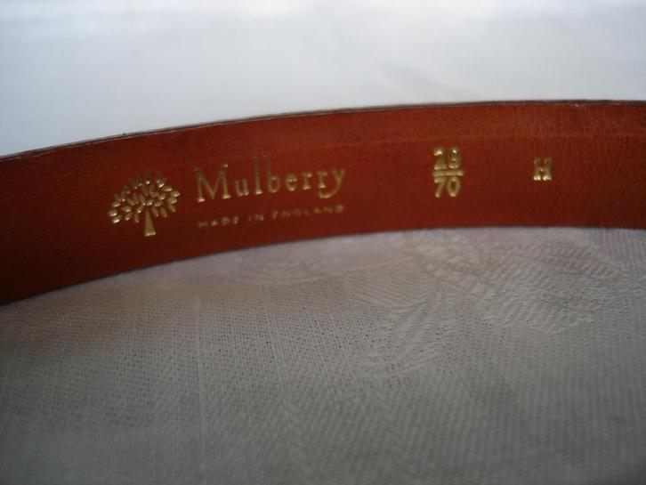 Mulberry ceintuur maat 28/70 H cognacbruin England, Kleding | Dames, Riemen en Ceinturen, Zo goed als nieuw, Tailleriem, 80 tot 90 cm
