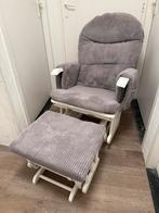 Schommelstoel grijs met voetenbank, Huis en Inrichting, Stoelen, Gebruikt, Wit, Eén, Ophalen
