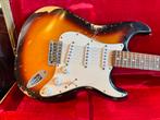 Stratocaster sunburst relic Fender Mexico, Muziek en Instrumenten, Ophalen of Verzenden, Gebruikt, Solid body, Fender
