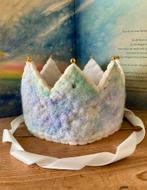 Waldorf vilten verjaardagskroon wol en vilt, Verzenden, Zo goed als nieuw, Figuurtje(s), Wolvilt