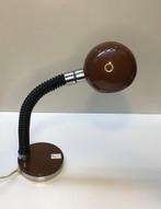 Vintage retro bureaulamp met zwarte flexibele verstelling, Gebruikt, Ophalen of Verzenden, Metaal, Minder dan 50 cm