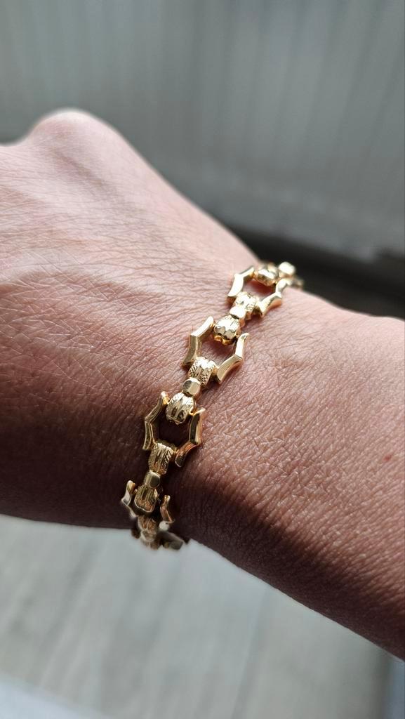 Als nieuw 18K 750 gouden armband 10,6 GRAM €925, Sieraden, Tassen en Uiterlijk, Armbanden, Zo goed als nieuw, Goud, Goud, Ophalen