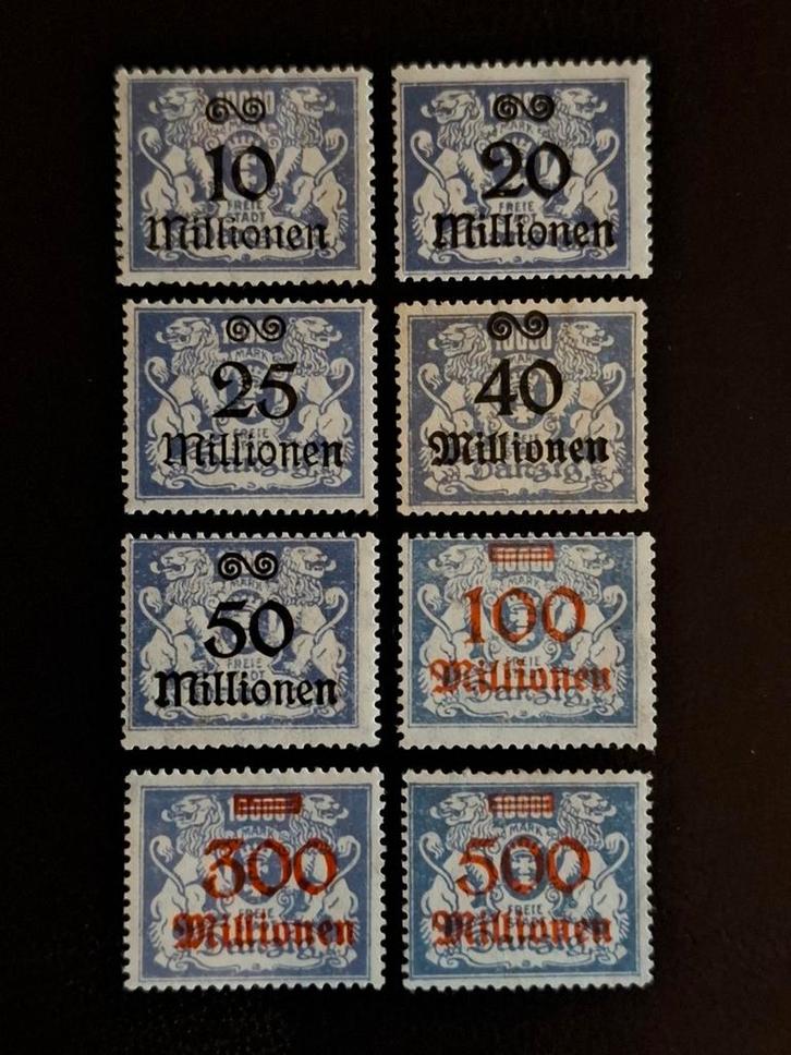 Danzig 1923 Hyperinflatie, Postzegels en Munten, Postzegels | Europa | Duitsland, Duitse Keizerrijk, Ophalen of Verzenden