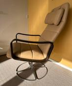 design draaifauteuil leder met goed zitcomfort, Ophalen, Vintage design, Zo goed als nieuw, 50 tot 75 cm