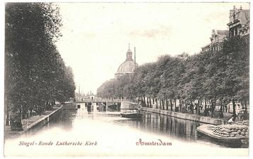 700080 Amsterdam Singel Lutersche Kerk Nette oude kaart onbe beschikbaar voor biedingen
