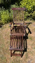 Hardhouten Verstelbare Deckchairs, Ligstoelen, Ophalen, Gebruikt, Hout