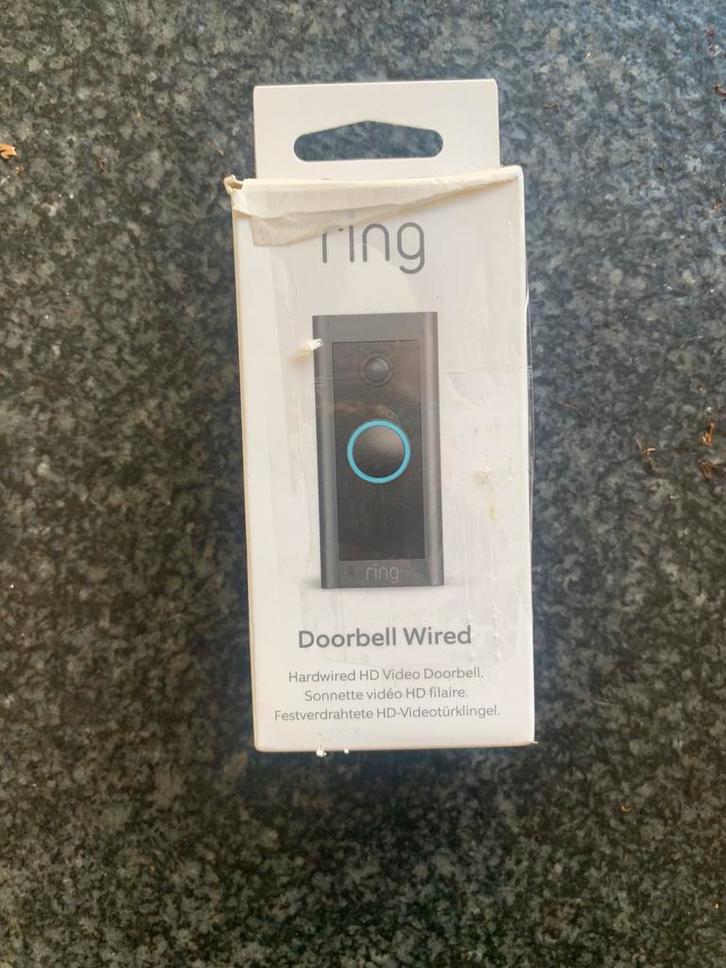 Ring Video Deurbel Bedraad - Nieuw in doos!, Huis en Inrichting, Deurbellen, Nieuw, Bedraad, Ingebouwde camera, Ophalen
