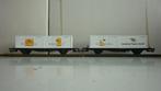 2 Fleischmann H0 Nordland Papier containerwagons, Hobby en Vrije tijd, Gebruikt, Gelijkstroom, Fleischmann, Wagon