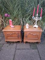 Set nachtkastjes Queen ann hout vintage bijzettafel, Ophalen, Gebruikt, Minder dan 45 cm