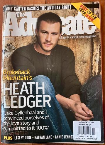 The Advocate (januari 2006), Heath Ledger op de cover beschikbaar voor biedingen