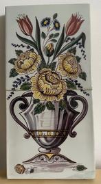 19e eeuw MAKKUM gebroeders Tichelaar bloemenvaas tegels, Ophalen of Verzenden