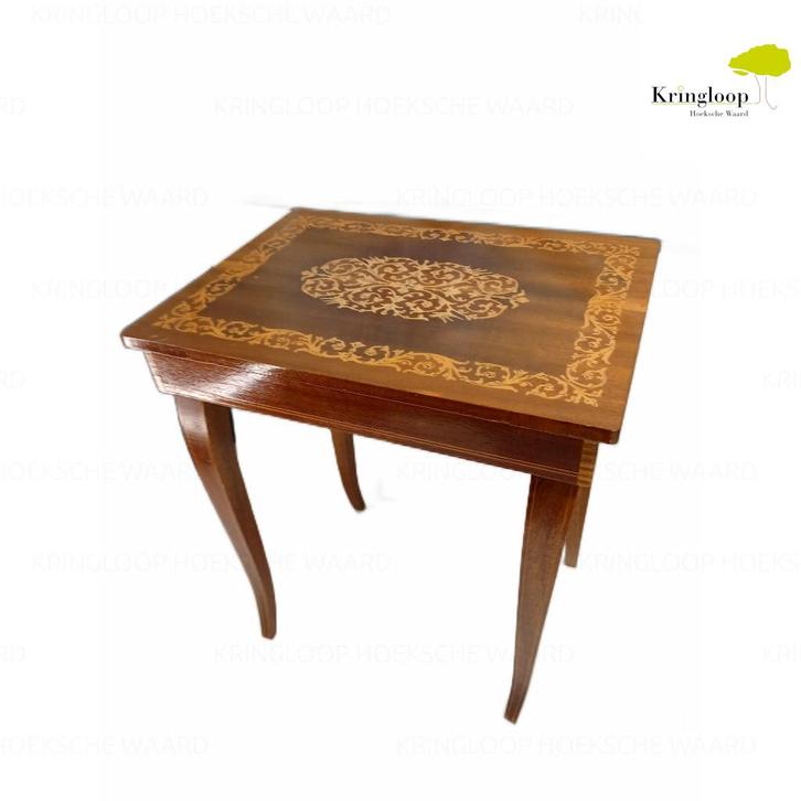 Sorrento Muziektafel Intarsia Inlegwerk Jaren 60 Retro, Antiek en Kunst, Curiosa en Brocante, Ophalen of Verzenden