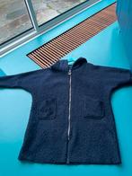 Donkerblauwe Teddy Jas met Capuchon - Maat 46-50, Ophalen of Verzenden, Gedragen, Maat 46/48 (XL) of groter, Blauw