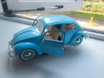Burago lichtblauwe Volkswagen Kever (Beetle) uit 1955, Ophalen of Verzenden, Zo goed als nieuw, Auto, Overige merken