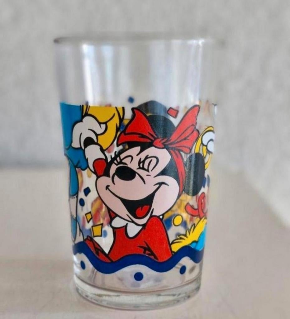 Glas Mickey en Minnie Mouse, Verzamelen, Glas en Borrelglaasjes, Ophalen of Verzenden, Zo goed als nieuw, Overige typen