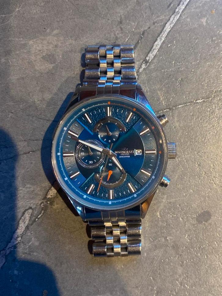 Rotorcraft RC4801 Herenhorloge - Zilver/Blauw, Sieraden, Tassen en Uiterlijk, Horloges | Heren, Gebruikt, Polshorloge, Overige merken
