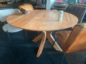 Ronde Acacia Tafel 130cm - Matrix Poot bkeuze 5 op voorraad beschikbaar voor biedingen
