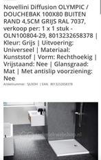 Novellini Olympic Douchebak 100x80 Grijs, Ophalen, Nieuw