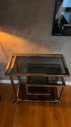 Wesson Bar Trolley / Hotel Trolley met Rookglas 83x42x78 cm, Ophalen, 50 tot 100 cm, Modern Chiq, Zo goed als nieuw