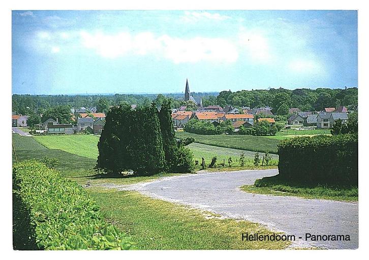 990129 Hellendoorn Ov Panorama _Gelopen met mooie zegel, Verzamelen, Ansichtkaarten | Nederland, Gelopen, Overijssel, Verzenden