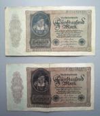 2x Duitsland 5000 Mark bankbiljet 1922 Hans Urmiller, Verzenden, Duitsland, Setje