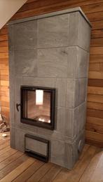 Tulikivi TU 1300 strakke hoeken speksteenkachel speksteen, Huis en Inrichting, Kachels, Ophalen, Gebruikt, Houtkachel, Vrijstaand