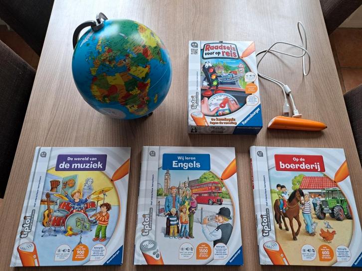Tiptoi Starter Set + Boeken, Quiz en Globe, Kinderen en Baby's, Speelgoed | Educatief en Creatief, Zo goed als nieuw, Puzzelen