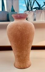 Grote glazen vaas met terracotta verf - 45cm, Huis en Inrichting, Woonaccessoires | Vazen, Ophalen, Gebruikt, Overige kleuren