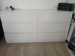 Ikea Malm ladekast wit met 6 lades, Ophalen, 5 laden of meer, 150 tot 200 cm, Zo goed als nieuw