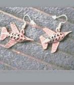 Oorbellen vliegtuig, Verzenden, Nieuw, Zilver, Hangers