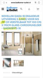 Glazen Douchedeur Novellini Giada 1B, Ophalen, Overige typen, Nieuw, 50 tot 100 cm
